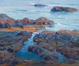 Jack Wilkinson Smith, Tide pools, Crystal Cove, oil on canvas