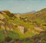 There is no solitude in nature by William Wendt, oil on canvas, sold Apr 2016