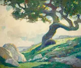 Paul Lauritz, The old oak (The lone sentinel), oil on canvas