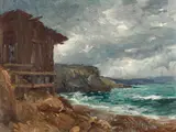 Joseph Kleitsch, Boathouse at Canyon Cove, oil on canvas