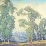William Louis Otte, Arlington Crag (Peak) through Eucalyptus, Santa Barbara