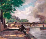 Joseph Kleitsch, Pont de Solferino, oil on canvas