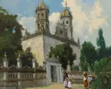 Mexico by Marion Wachtel, oil on canvas affixed to board, sold Apr 2016