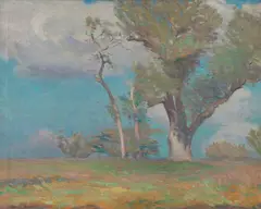 Joseph Sacks, Windy oaks, oil on canvas
