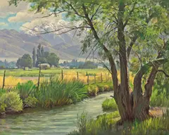 Paul A. Grimm, Bishop, High Sierras, oil on canvas affixed to board