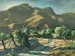 Shifting patterns by Emil Kosa Jr., oil on canvas, sold Apr 2016