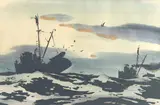 Rex Brandt, Fishing boats on choppy seas