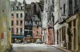 Donald Teague, Parisian street scene