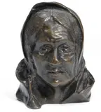 Henry Farny, Pueblo of Zuni Bernice Isabel Saye, 1899, bronze with brown patina