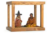 Seated Indian woman and seated Indian with blanket and hat (two) by Charles Marion Russell, sold Apr 2016