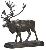 James Lippitt Clark, Caribou, 1925, bronze with brown patina