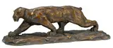 Melvin Earl Cummings, Striding sabretooth, 1916, bronze with light brown patina