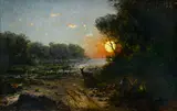 End of the day by John Fery, oil on canvas, sold Apr 2016