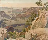 Gunnar Widforss, The Grand Canyon, watercolor on paperboard