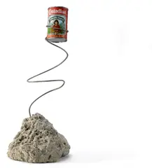 David Ireland, Untitled (Contadina Can), concrete, coarse aggregate, galvanized steel wire and tin can
