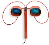 Alan Rath, Neo-Watcher IV, 2001, aluminum, rubber, electronics and LCD