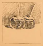 Wayne Thiebaud, Candy Apples, 1961, graphite on paper