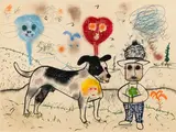 Roy De Forest, Untitled, 1980, pastel, colored pencil, metallic paint and graphite on paper