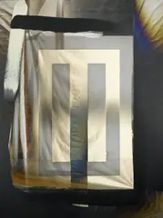 Untitled by Larry Bell, 1988, aluminum, silicon monoxide and acrylic on canvas, sold May 2016
