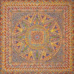 John McCracken, #1 (Mandala), 1973, oil on canvas