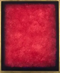 Pnumbra by Eric Orr, 1990, oil on canvas with gold leaf and lead on panel, sold May 2016