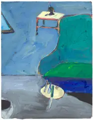 Richard Diebenkorn, Interior Green with Chair, 1964, gouache on paper