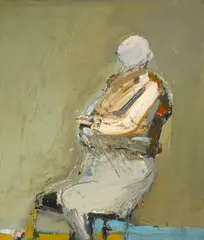 Nathan Oliveira, Seated Man with Pink Face, 1958, oil on canvas