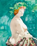 Paul Wonner, F.F. as Flora, 1963, casein and graphite on paper