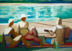 James Weeks, Concert Champêtre, 1973-75, acrylic on canvas