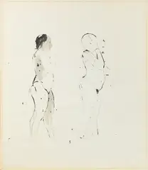 Manuel Neri, Collage and Ink Figure Study No. 24, 1963, paper collage, graphite, ink and wash on paper