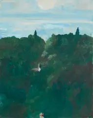 Man and Bird by Paul Wonner, 1968-69, watercolor and gouache on paper, sold May 2016