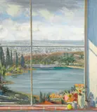 Larry Cohen, View of the Hollywood Reservoir from Durand Drive