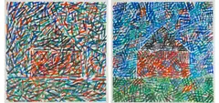 Jennifer Bartlett, Untitled; March, Bermuda, 1998 (2), first signed with initials and numbered 'JB 1496 W8' (on the reverse); second titled