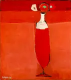 Raimonds Staprans, Red on Red, 1964, oil on canvas
