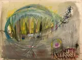 John Grillo, Untitled, 1948, gouache, watercolor, ink and graphite on paper