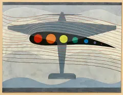 Charles Howard, Study for Abstraction in Flight, 1941, gouache and graphite on paper