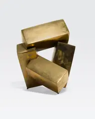 Four Cuboids on Three Points V by Jacques Schnier, 1984, bronze, sold May 2016