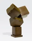 Jacques Schnier, Three Balancing Cubes, 1986, bronze