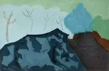 Milton Avery, Pale Trees – Dark Pool, oil on canvas