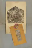 Joseph Stella, Collage #20, Red Seal, circa 1920-22, collage on paper