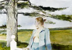Andrew Wyeth, Only Child, 1999, watercolor on paper