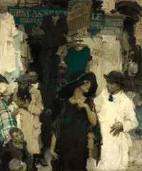 Walt S. Louderback, Third Avenue, Lower East Side, oil on panel