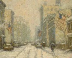 Laurence A. Campbell, Arch Street, Philadelphia, oil on canvas