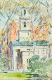 Childe Hassam, St. John's Morning, Washington, D.C., watercolor and pencil on paper