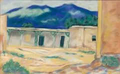 Marsden Hartley, Taos, New Mexico, pastel on board