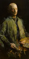 Abbott Handerson Thayer, Self-Portrait, circa 1919, oil on laminated wood panel