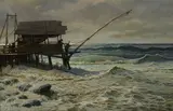 Elihu Vedder, Off Pier Head, Viareggio, Italy
