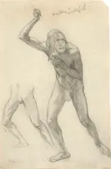 Karl Bodmer, Blackfoot Warrior, Fort McKenzie, 1833, pencil on paper