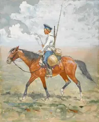 Don Cossack by Frederic Remington, 1892, gouache, watercolor and pen on paper, offered May 2016