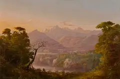 Central American river scene, believed to be Ecuador by Norton Bush, oil on canvas, sold Nov 2015